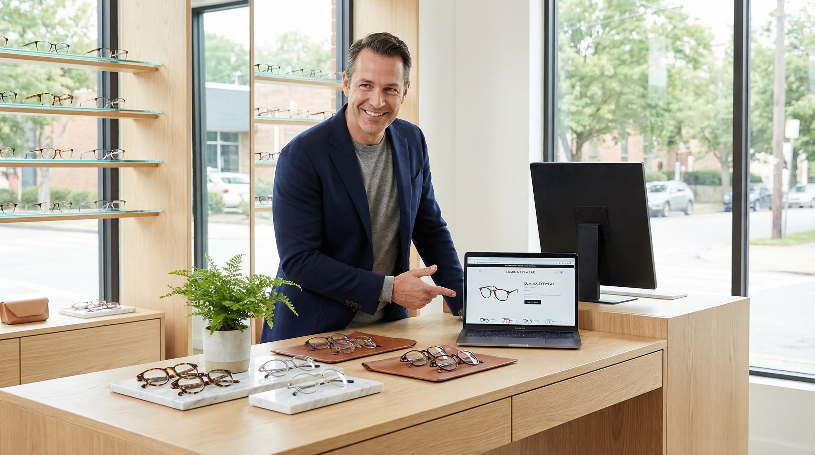 Eyewear boutique owner — make your products discoverable by AI